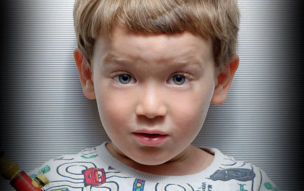 Jaar Oud Mannelijk Studio Portret — Stockfoto