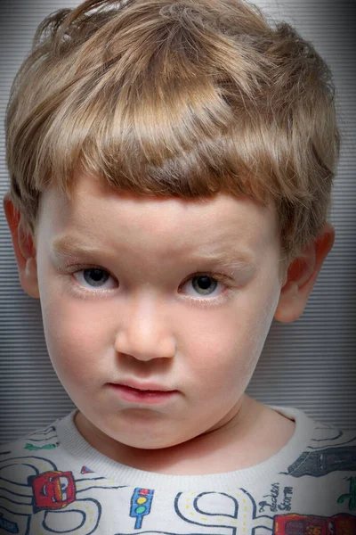 Years Old Male Child Studio Portrait — Stock Photo, Image