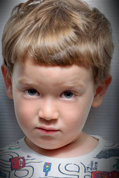 Retrato Masculino Niño Años —  Fotos de Stock