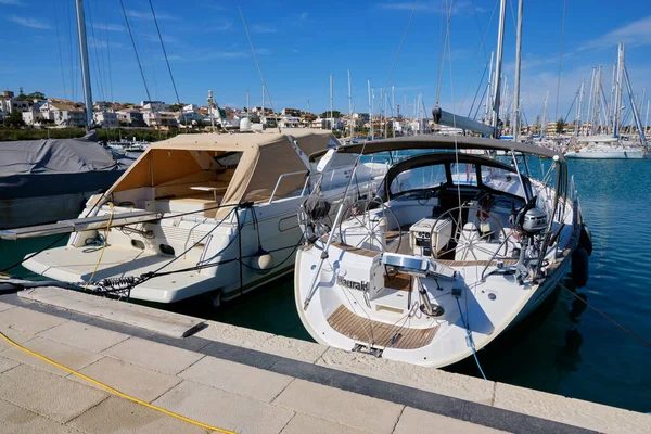 Italien Sizilien Mittelmeer Marina Ragusa Provinz Ragusa Juni 2020 Luxusyachten — Stockfoto