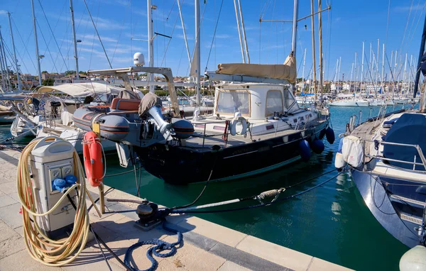 Italien Sizilien Mittelmeer Marina Ragusa Provinz Ragusa Juni 2020 Luxusyachten — Stockfoto