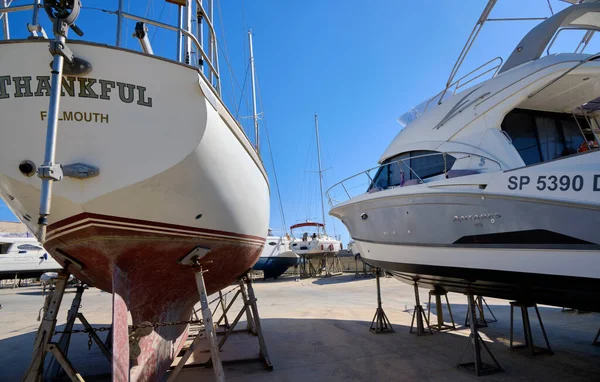 Italien Sicilien Medelhavet Marina Ragusa Ragusaprovinsen Juni 2020 Lyxjakter Ett — Stockfoto