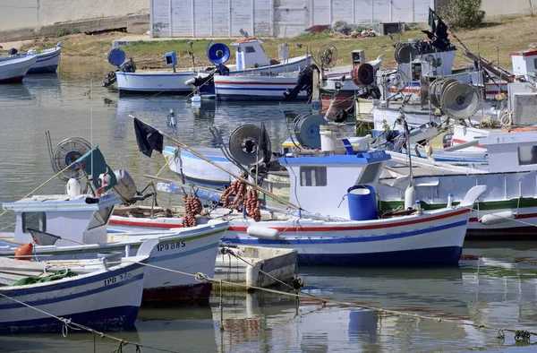 Italy Sicily Scoglitti Ragusa Province June 2020 Sicilian Wooden Fishing — Stock Photo, Image