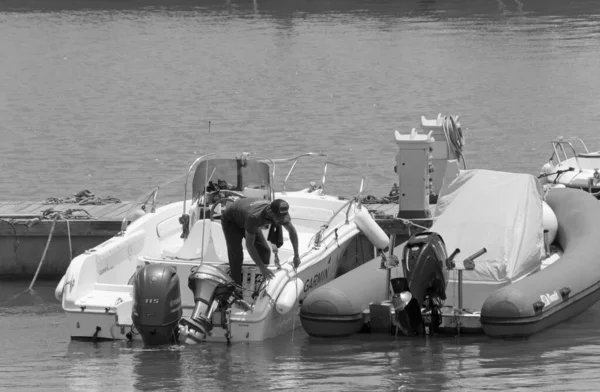 Italie Sicile Méditerranée Marina Ragusa Province Raguse Juin 2020 Homme — Photo