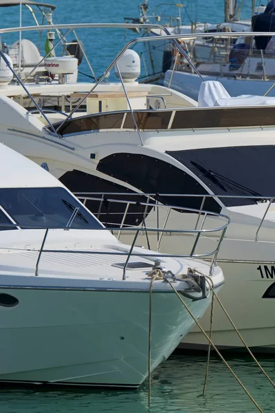 Italien Sizilien Mittelmeer Marina Ragusa Provinz Ragusa Juni 2020 Luxusyachten — Stockfoto