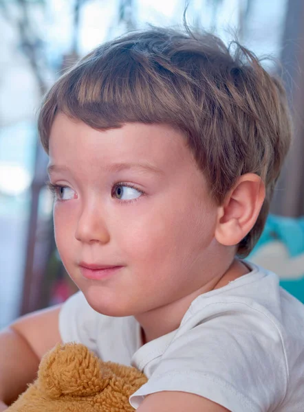 Retrato Masculino Niño Años —  Fotos de Stock