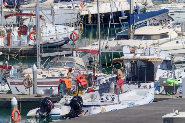 Italien Sizilien Mittelmeer Marina Ragusa Provinz Ragusa Juni 2020 Menschen — Stockfoto