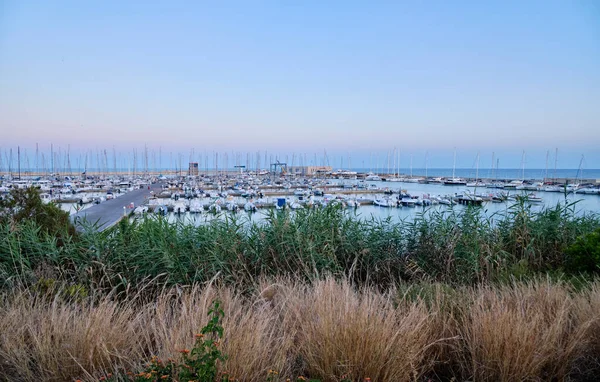 Italië Sicilië Middellandse Zee Marina Ragusa Boten Luxe Jachten Haven — Stockfoto