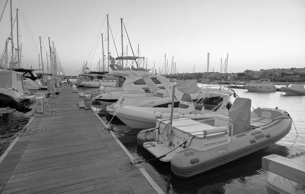 Italy Sicily Mediterranean Sea Marina Ragusa June 2020 Motor Boats — Stock Photo, Image