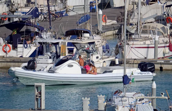 Talya Sicilya Akdeniz Marina Ragusa Ragusa Eyaleti Haziran 2020 Büyük — Stok fotoğraf