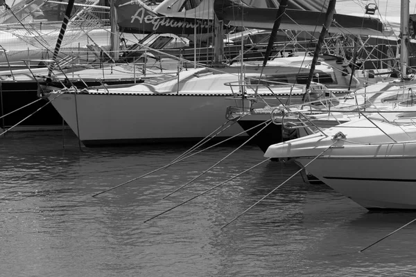 Italien Sizilien Mittelmeer Marina Ragusa Provinz Ragusa Juli 2020 Luxusyachten — Stockfoto