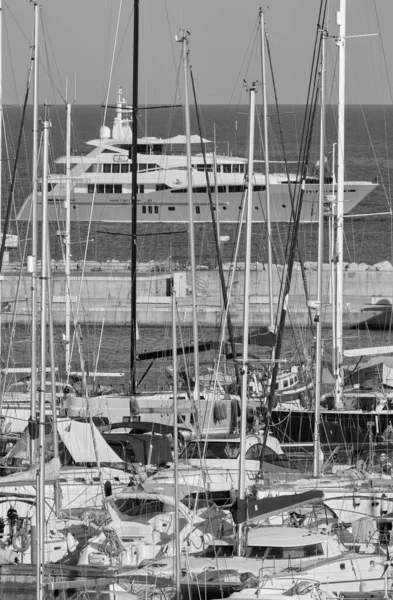 Italien Sizilien Mittelmeer Marina Ragusa Provinz Ragusa Juli 2020 Luxusyachten — Stockfoto