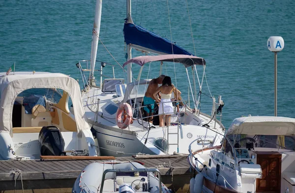 Італія Сицилія Середземне Море Марина Рагуса Провінція Рагуса Серпня 2020 — стокове фото