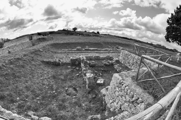 Itália Sicília Palazzolo Acreide Província Siracusa Ruínas Anfiteatro Grego — Fotografia de Stock