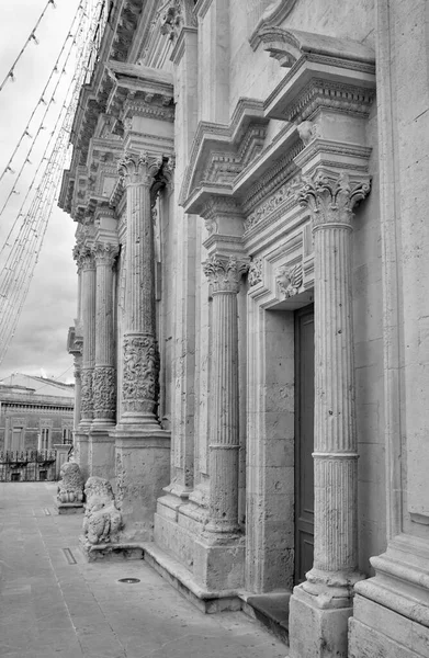 Italie Sicile Palazzolo Acreide Province Syracuse Façade Baroque Cathédrale Saint — Photo