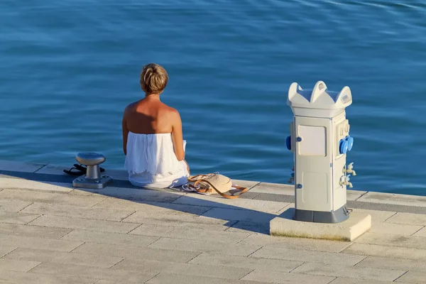 Olaszország Szicília Földközi Tenger Marina Ragusa Ragusa Tartomány Kikötőben Tenger — Stock Fotó