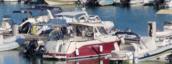 Italien Sizilien Mittelmeer Marina Ragusa Provinz Ragusa September 2020 Motorboote — Stockfoto