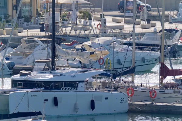 Italien Sizilien Mittelmeer Marina Ragusa Provinz Ragusa September 2020 Luxusyachten — Stockfoto