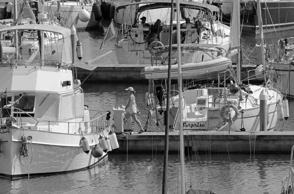 Italien Sizilien Mittelmeer Marina Ragusa Provinz Ragusa September 2020 Menschen — Stockfoto