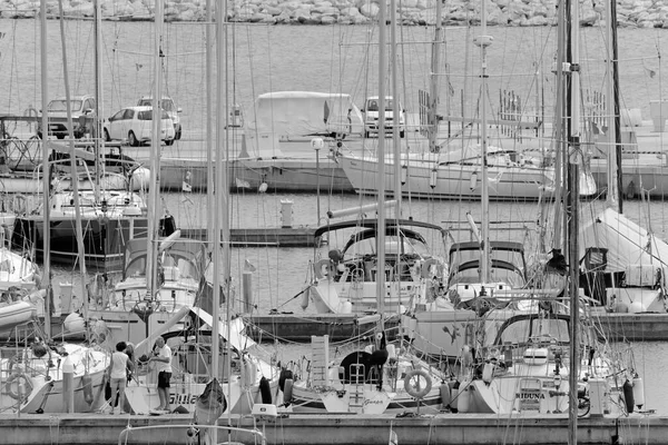 Talya Sicilya Akdeniz Marina Ragusa Ragusa Eyaleti Eylül 2020 Limandaki — Stok fotoğraf