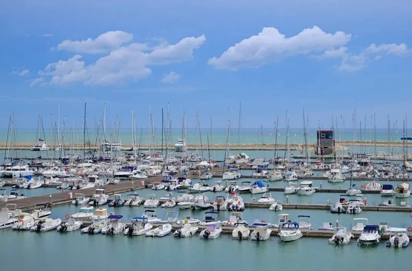Italy Sicily Mediterranean Sea Marina Ragusa Ragusa Province Motor Boats — Stock Photo, Image