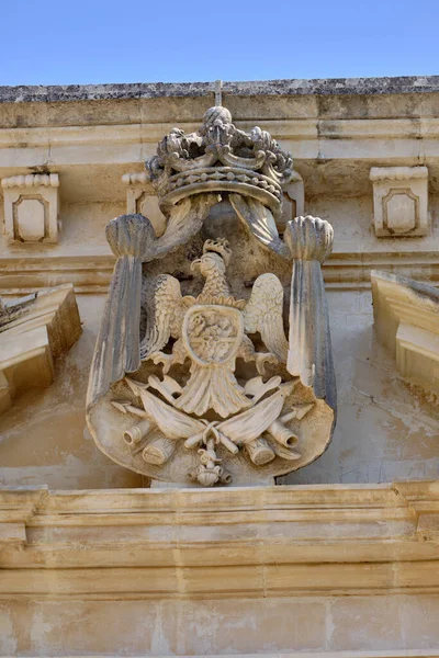 Itália Sicília Scicli Província Ragusa Decoração Fachada Barroca Palácio Penna — Fotografia de Stock