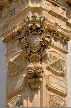 İtalya, Sicilya, Scicli (Ragusa ili), Barok Beneventano Sarayı (18. yüzyıl A.C..)