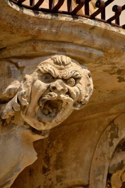 İtalya, Sicilya, Scicli (Ragusa ili), Barok Beneventano Sarayı 'nın (18. yüzyıl A.C..)