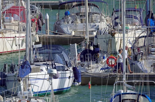 Italien Sizilien Mittelmeer Marina Ragusa Provinz Ragusa September 2020 Menschen — Stockfoto