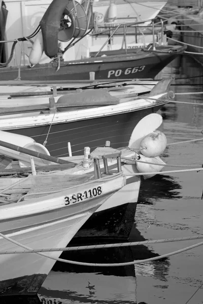 Itália Sicília Marina Ragusa Província Ragusa Barcos Pesca Madeira Sicilianos — Fotografia de Stock