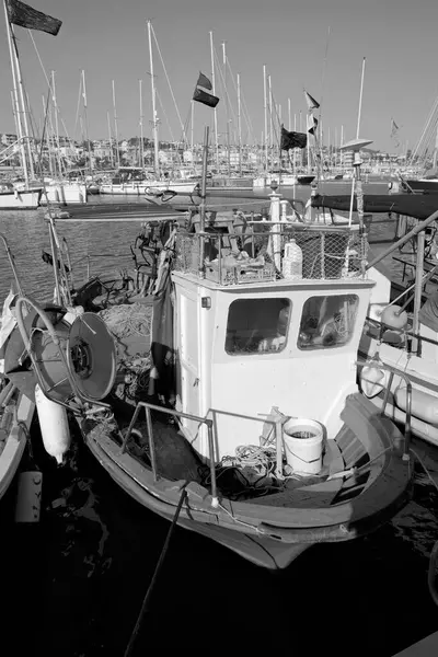 Itália Sicília Marina Ragusa Província Ragusa Barcos Pesca Madeira Sicilianos — Fotografia de Stock