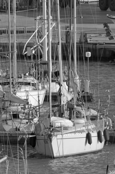 Italien Sizilien Mittelmeer Marina Ragusa Provinz Ragusa Oktober 2020 Segelboote — Stockfoto