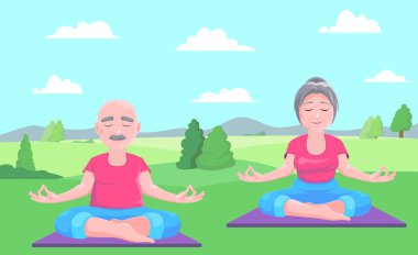 Üst düzey erkek ve kadın meditasyon