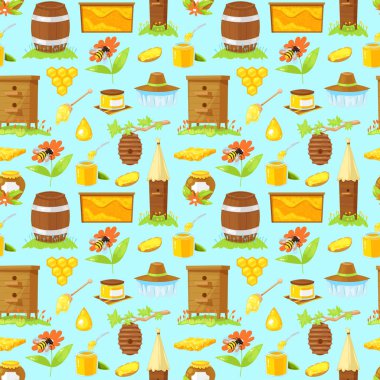 desen Arıcılık karikatür unsurlarının