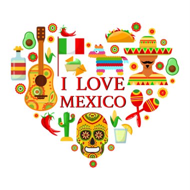 Kalp şeklinde Meksika öznitelikleri