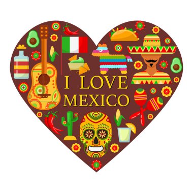 Kalp şeklinde Meksika öznitelikleri