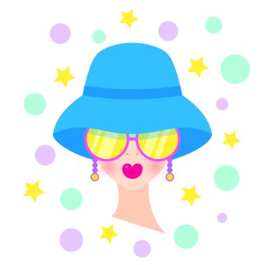 kadın şapka ve gözlük