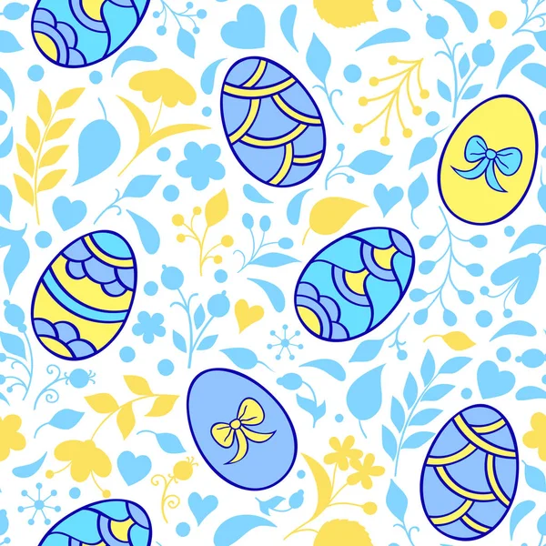 Patrones con huevos de Pascua — Vector de stock