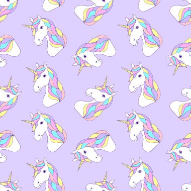 desen renkli tek boynuzlu at ile