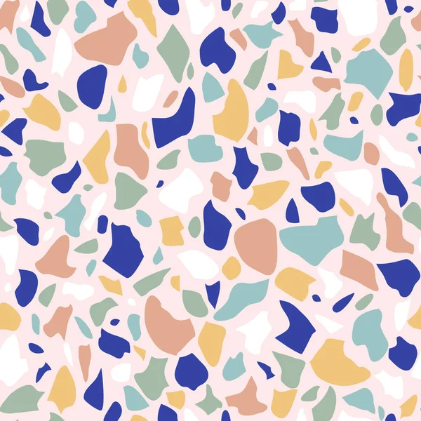 Terrazzo seamless pattern — Stock Vector