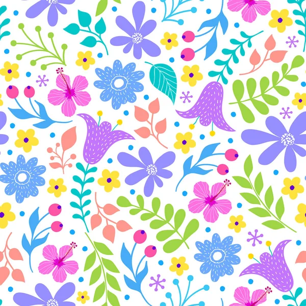 Modèle floral coloré — Image vectorielle