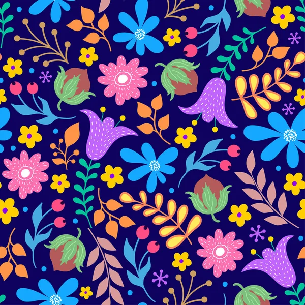 Patrón floral colorido — Archivo Imágenes Vectoriales