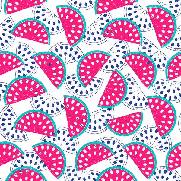 Pattern with watermelon — Stock Vector