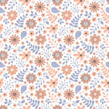 desenli çiçekler ve yapraklar