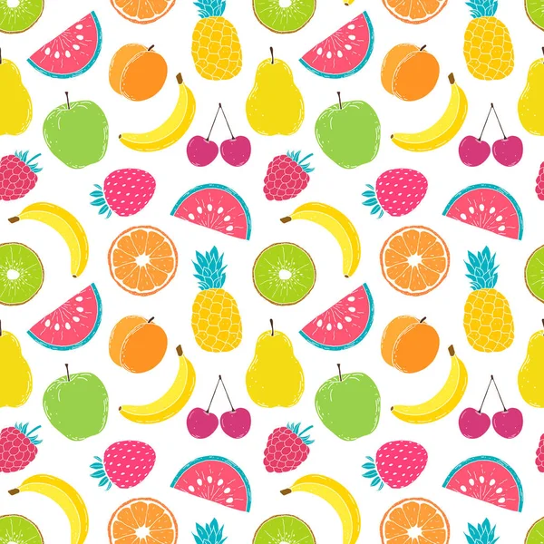 Modèle avec des fruits colorés — Image vectorielle