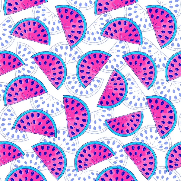 Pattern with watermelon — Stock Vector
