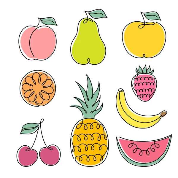 Ensemble de fruits — Image vectorielle