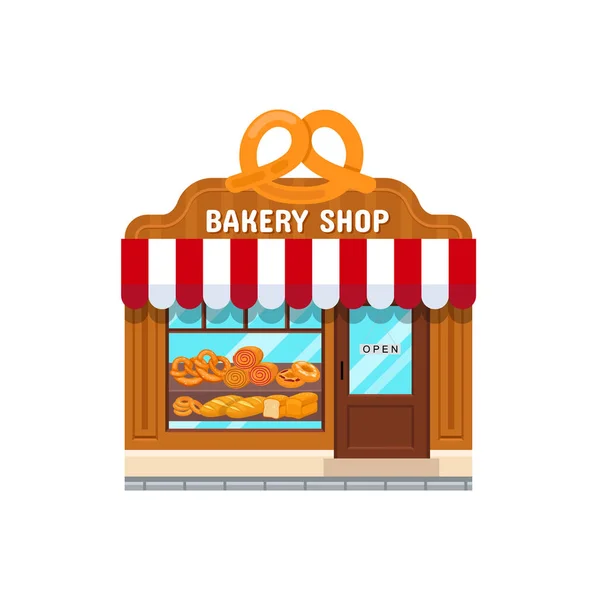 Bakery store in flat style — Stock Vector