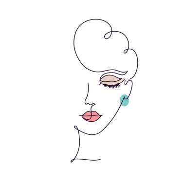 Beyaz arka plandaki kadın