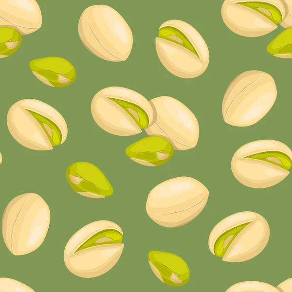 Pattern with pistachios — Stock Vector